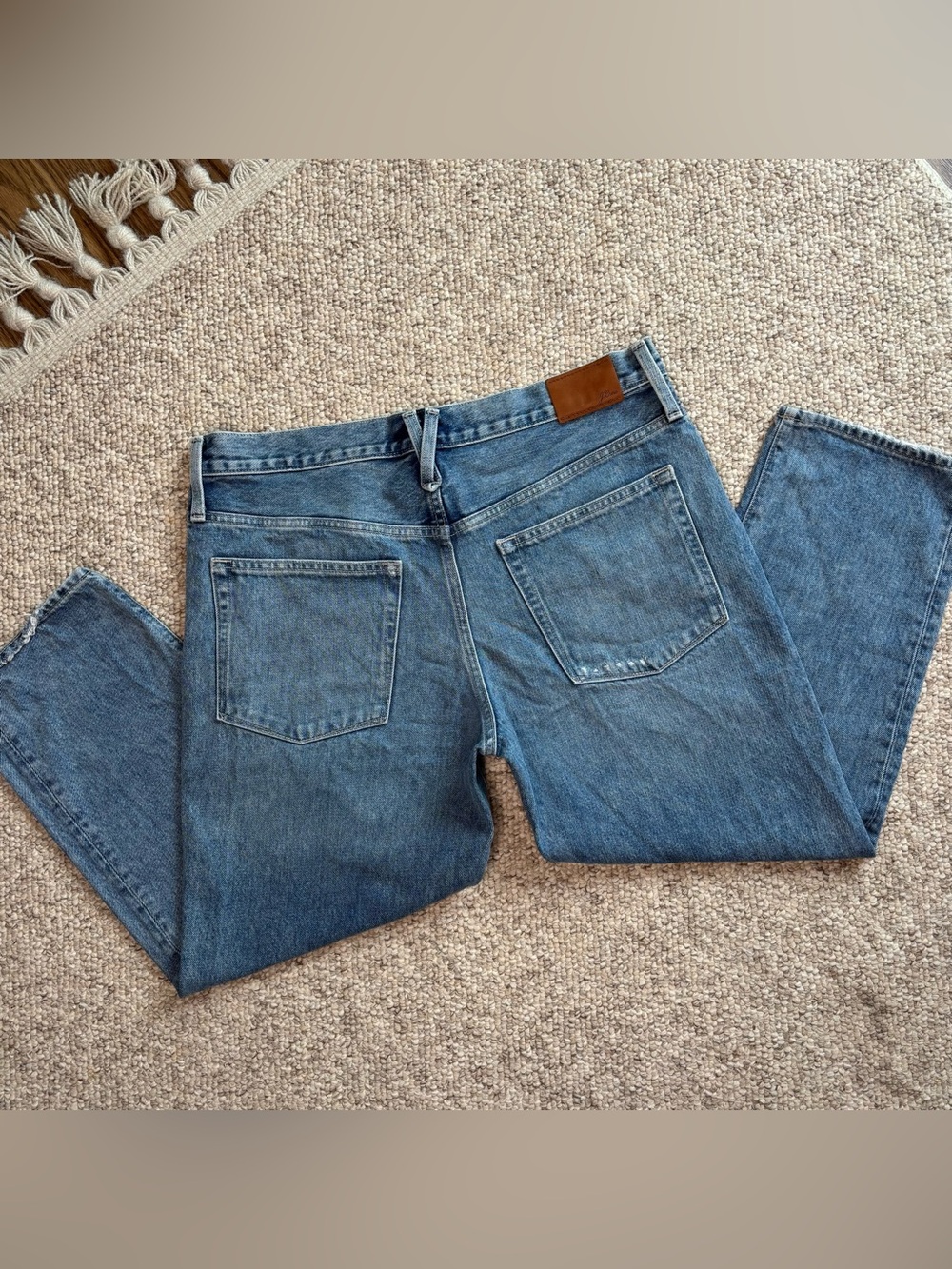 J.Crew Slouchy Boyfriend Jeans - Size 30P (Petite) - Medium Wash Blue Denim